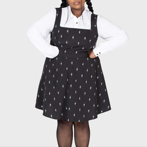 Killstar Dresses & Skirts - Killstar X Wednesday Addams Little Storm Cloud Pinafore Dress- 2XL- DESCRIPTION